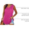 imageXIEERDUO Womens Tank Tops V Neck Basic Solid Color Casual Flowy Summer Sleeveless01wine