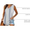 imageXIEERDUO Womens Tank Tops V Neck Basic Solid Color Casual Flowy Summer Sleeveless02stripe