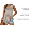 imageXIEERDUO Womens Tank Tops V Neck Basic Solid Color Casual Flowy Summer SleevelessBrown Stripe 1
