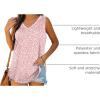 imageXIEERDUO Womens Tank Tops V Neck Basic Solid Color Casual Flowy Summer SleevelessPink Dot