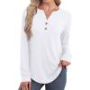 imageXIEERDUO Womens Tops V Neck Cap Sleeve Loose Fit Tee Shirts Summer Spring 2025 EyeletPrintedAwhite