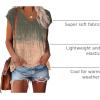 imageXIEERDUO Womens Tops V Neck Cap Sleeve Loose Fit Tee Shirts Summer Spring 2025 EyeletPrintedPrinted a