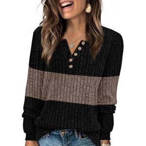 imageXIEERDUO Sweater for Women Winter Clothing Long Sleeve Shirts Fall Fashion Must Haves Comfiest Airport Outfits TrendyZblack