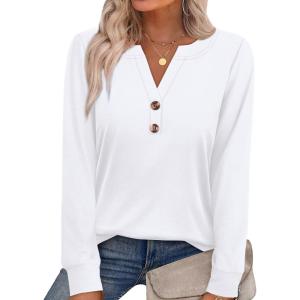 imageXIEERDUO Womens Tops V Neck Cap Sleeve Loose Fit Tee Shirts Summer Spring 2025 EyeletPrintedAwhite