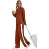 imageXIEERDUO 2 Piece Sets for Women Fall Fashion Must Have Teachers Airport Outfits 2025 Winter Clothing Lounge Sets SweatsuitsOrange