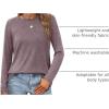 imageXIEERDUO Long Sleeve Shirts for Women Casual Crew Neck Basic Fall Tops Loose Fit ComfyTaupe