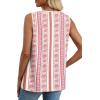 imageBoho Tops for Women Trendy 2026 Cute Summer Tank Top for Women Loose Fit Pleated Sleeveless Vacation Outfits Lace Tops Pink Floral L