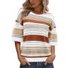 A-khaki Brown Stripe