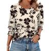 V-beige Black Floral