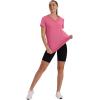 image:imageXIEERDUO Womens Workout Tops Short Sleeve Shirts Sun Protection UPF 50 Quick Dry Outfits for Hiking Running V Neck S3XL06 Watermelon Pink