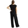 image:imageXIEERDUO Sweat Suit For Women 2 Piece Set Two Piece Outfits Summer Athleisure Sets Black XL