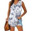 image:imageLong Loose Tank Tops for Women Summer Fashion Basic V Neck Floral Clothes M