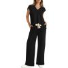 image:imageXIEERDUO Sweat Suit For Women 2 Piece Set Two Piece Outfits Summer Athleisure Sets Black XL