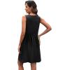 image:imageXIEERDUO Summer Dresses for Women 2026 Casual Classy Dress V Neck Swimsuit Coverups Fashion ClothingAll Black