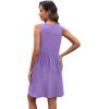 image:imageXIEERDUO Summer Dresses for Women 2026 Casual Classy Dress V Neck Swimsuit Coverups Fashion ClothingAll Purple