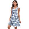 image:imageXIEERDUO Summer Dresses for Women 2026 Casual Classy Dress V Neck Swimsuit Coverups Fashion ClothingBlue Floral