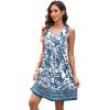 image:imageXIEERDUO Summer Dresses for Women 2026 Casual Classy Dress V Neck Swimsuit Coverups Fashion ClothingBlue Print