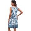 image:imageXIEERDUO Summer Dresses for Women 2026 Casual Classy Dress V Neck Swimsuit Coverups Fashion ClothingBlue Print