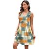 image:imageXIEERDUO Summer Dresses for Women 2026 Casual Classy Dress V Neck Swimsuit Coverups Fashion ClothingBrown Plaid