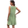 image:imageXIEERDUO Summer Dresses for Women 2026 Casual Classy Dress V Neck Swimsuit Coverups Fashion ClothingGreen Floral