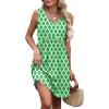 image:imageXIEERDUO Summer Dresses for Women 2026 Casual Classy Dress V Neck Swimsuit Coverups Fashion ClothingGreen Plaid