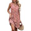 image:imageXIEERDUO Summer Dresses for Women 2026 Casual Classy Dress V Neck Swimsuit Coverups Fashion ClothingRed Boho