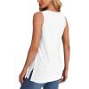 image:imageXIEERDUO Womens Tank Tops Summer Tops Flowy Casual Sleeveless White Top 2025 Square Neck Beach Vacation Clothes for Women M