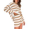image:imageXIEERDUO Womens Sweater Sets 2 Piece Outfits Shorts Athleisure Lounge Wear Fall Fashion 2024