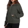 image:imageXIEEREDUO Womens Sweatshirts Half Zip Cropped Pullover Casual Quarter Zipper Hoodies Fall Outfits Clothes