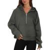 image:imageXIEEREDUO Womens Sweatshirts Half Zip Cropped Pullover Casual Quarter Zipper Hoodies Fall Outfits Clothes