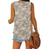image:imageXIEERDUO Womens Tank Tops V Neck Basic Solid Color Casual Flowy Summer Sleeveless01black Dots