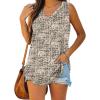 image:imageXIEERDUO Womens Tank Tops V Neck Basic Solid Color Casual Flowy Summer Sleeveless01black Dots