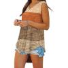 image:imageXIEERDUO Womens Tank Tops V Neck Basic Solid Color Casual Flowy Summer Sleeveless01brown Stripes