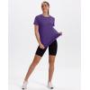 image:imageXIEERDUO Womens Workout Tops Short Sleeve Shirts with Sun Protection UPF 50 Quick Dry Outfits for Hiking Running S3XL10 Purple