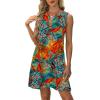 image:imageXIEERDUO Summer Dresses for Women 2026 Beach Vacation Clothes V Neck Button Sundresses with PocketsA Floral 02