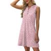 image:imageXIEERDUO Summer Dresses for Women 2026 Beach Vacation Clothes V Neck Button Sundresses with PocketsA Floral 06
