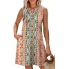 image:imageXIEERDUO Summer Dresses for Women 2026 Beach Vacation Clothes V Neck Button Sundresses with PocketsA Floral 08