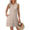 image:imageXIEERDUO Summer Dresses for Women 2026 Beach Vacation Clothes V Neck Button Sundresses with PocketsA Floral 10