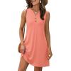 image:imageXIEERDUO Summer Dresses for Women 2026 Beach Vacation Clothes V Neck Button Sundresses with PocketsCoral