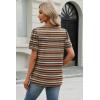 image:imageXIEERDUO Womens Tops Summer Short Sleeve Sweater Dressy Casual Blouses Business Trendy Tunic Shirts Fashion Clothes 2026Black White Trim