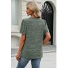 image:imageXIEERDUO Womens Tops Summer Short Sleeve Sweater Dressy Casual Blouses Business Trendy Tunic Shirts Fashion Clothes 2026Green