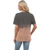 image:imageWomens Short Sleeve Tops Dressy Casual V Neck Oversized Summer Trendy Shirts Business Work BlousesGrey Pink Print