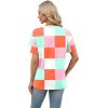 image:imageWomens Short Sleeve Tops Dressy Casual V Neck Oversized Summer Trendy Shirts Business Work BlousesLight Blue Square