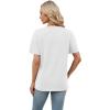 image:imageWomens Short Sleeve Tops Dressy Casual V Neck Oversized Summer Trendy Shirts Business Work BlousesWhite