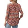 image:imageXIEERDUO 34 Length Sleeve Tops for Women 2026 Crewneck Casual Pleated Tunic Tops Shirts BlousesFboho