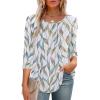 image:imageXIEERDUO 34 Length Sleeve Tops for Women 2026 Crewneck Casual Pleated Tunic Tops Shirts BlousesFleaf