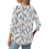 image:imageXIEERDUO 34 Length Sleeve Tops for Women 2026 Crewneck Casual Pleated Tunic Tops Shirts BlousesFleaf