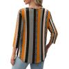 image:imageXIEERDUO 34 Length Sleeve Tops for Women 2026 Crewneck Casual Pleated Tunic Tops Shirts BlousesFstriped Dots