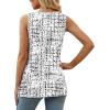 image:imageXIEERDUO Summer Tank Tops for Women Square Neck Loose Fit Casual Fashion Flowy SleevelessBlack Gray Dots