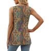 image:imageXIEERDUO Summer Tank Tops for Women Square Neck Loose Fit Casual Fashion Flowy SleevelessOrange Print